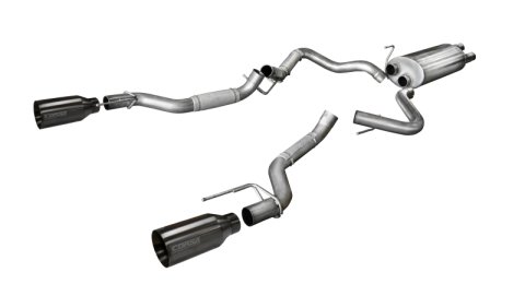 Corsa 2017-2020 Ford F-150 Raptor 3.5L Sport Cat-Back Dual Rear Exit w/ 5in Gunmetal Tip thumbnail 4