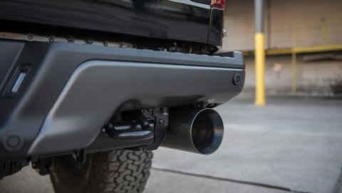 Corsa 2017-2020 Ford F-150 Raptor 3.5L Sport Cat-Back Dual Rear Exit w/ 5in Gunmetal Tip thumbnail 7