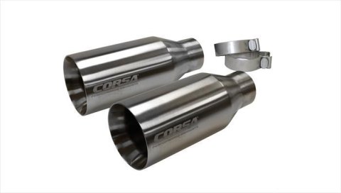 Corsa 2017-2020 Ford F-150 Raptor 3in Inlet / 5in Outlet Satin Polished Tip Kit (For Corsa Exh Only) thumbnail 1