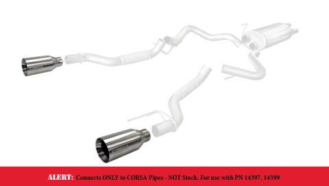 Corsa 2017-2020 Ford F-150 Raptor 3in Inlet / 5in Outlet Satin Polished Tip Kit (For Corsa Exh Only) thumbnail 5