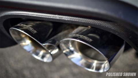 Corsa 2018-2023 Ford Mustang GT Fastback 5.0L 3in Cat-Back System Dual Rear Exit w/ 4in GunmetalTips thumbnail 5