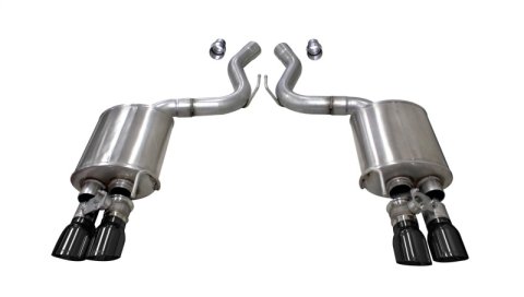 Corsa 2018-2023 Ford Mustang GT Fastback 5.0L 3in Sport Axle-Back Exhaust w/ 4in Black Tips thumbnail 1