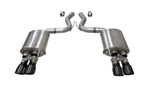 Corsa 2018-2023 Ford Mustang GT Fastback 5.0L 3in Sport Axle-Back Exhaust w/ 4in Black Tips thumbnail 2