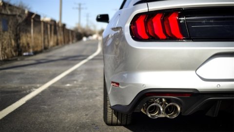 Corsa 2018-2023 Ford Mustang GT Fastback 5.0L 3in Sport Axle-Back Exhaust w/ 4in Black Tips thumbnail 3