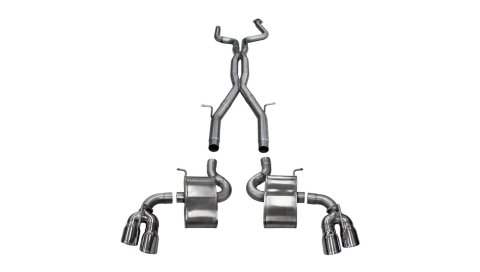 Corsa 2016-2024 Chevy Camaro SS 6.2L Xtreme+ 2.75in Cat-Back Dual Rear Exit w/ Twin 4in PolishedTips thumbnail 1