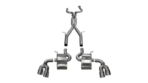 Corsa 2016-2024 Chevy Camaro SS 6.2L Xtreme+ 2.75in Cat-Back Dual Rear Exit w/ Twin 4in PolishedTips thumbnail 6