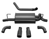 Corsa 2018-2025 Jeep Wrangler JL 2.5in Dual Rear Exit Black Tips Sport Axle-Back Exhaust thumbnail 1