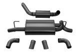 Corsa 2018-2025 Jeep Wrangler JL 2.5in Dual Rear Turn Down Exit Black Touring Axle-Back Exhaust thumbnail 1