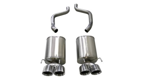 Corsa 2005-2007 Chevrolet Corvette (C6) 6.0L/6.2L Polished Sport Axle-Back Exhaust w/4.5in Tips thumbnail 2