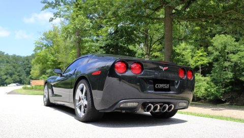 Corsa 2005-2007 Chevrolet Corvette (C6) 6.0L/6.2L Polished Sport Axle-Back Exhaust w/4.5in Tips thumbnail 6