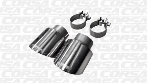 Corsa 10-14 Volkswagen R Mk6 Polished Two 4.0in Polished Pro-Series Tips thumbnail 1