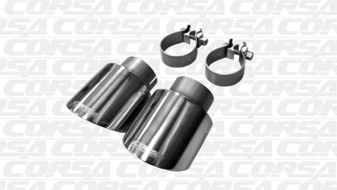Corsa 10-14 Volkswagen R Mk6 Polished Two 4.0in Polished Pro-Series Tips thumbnail 4