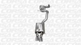 Corsa 06-10 Volkswagen GLI Mk5 Black Touring 3.0in Cat-Back Single Rear Exitn Black Pro-Series thumbnail 4