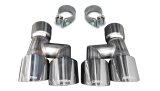 Corsa 18-23 4.0in Twin Tip Polished Pro-Series Tip Kit Fits No-Valve Mustang Exhaust Clamps Inc thumbnail 1