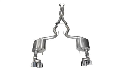 Corsa 2018-2023 Ford Mustang V8 5.0L 3in Cat-Back Dual Rear Exit w/ 4in Polished Pro-Series Tips thumbnail 2