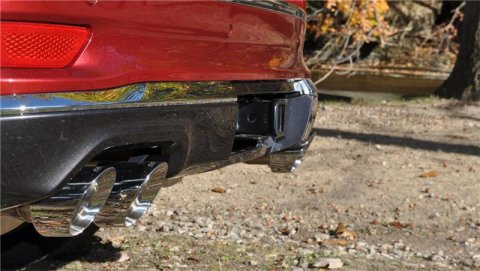 Corsa 2014-2021 Jeep Grand Cherokee Summit Edition Polished 2.5in Dual Rear Exit Cat-Back Exhaust thumbnail 1