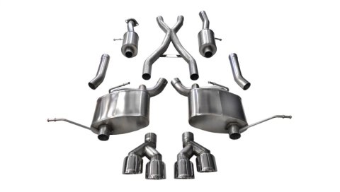 Corsa 2014-2021 Jeep Grand Cherokee Summit Edition Polished 2.5in Dual Rear Exit Cat-Back Exhaust thumbnail 3