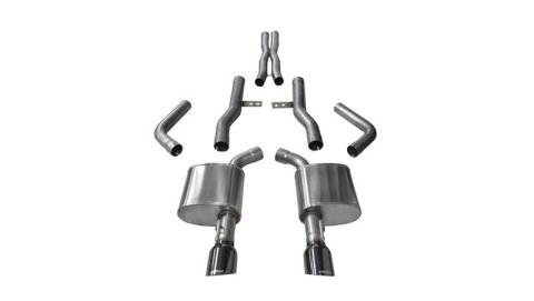 Corsa 2015-2023 Dodge Charger SRT/Scat Pack/R/T 6.4L Black Xtreme Cat-Back Exhaust thumbnail 1