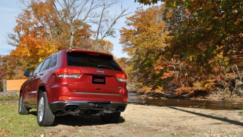 Corsa 2014-2021 Jeep Grand Cherokee Summit Edition Black 2.5in Dual Rear Exit Cat-Back Exhaust thumbnail 8