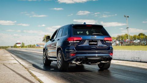 Corsa 2018-2021 Jeep Grand Cherokee TrackHawk 6.2L Sport Cat-Back Dual Rear Exit w/4.5in Black Tips thumbnail 5