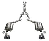 Corsa 2018-2023 Ford Mustang GT Convertible w/o Active Valves Sport Cat-Back w/ Black PVD 4in Tips thumbnail 5