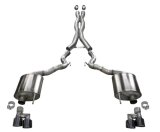 Corsa 2018-2023 Ford Mustang GT Convertible w/o Active Valves Xtreme Cat-Back w/ Black PVD 4in Tips thumbnail 3