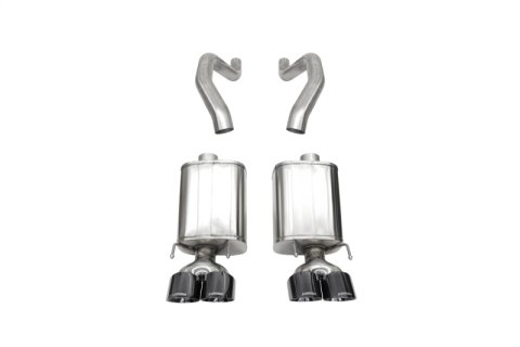 Corsa 06-13 Chevy Corvette C6 Z06 7.0L / 09-13 ZR1 6.2L Black PVD AxleBack Exhaust w/4.5in Twin Tips thumbnail 1