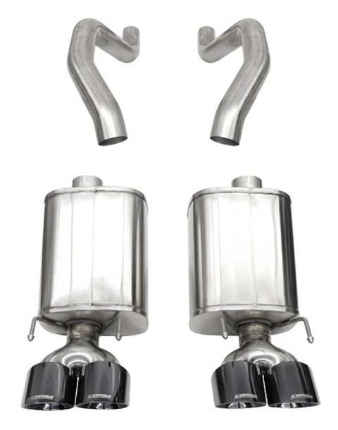 Corsa 06-13 Chevy Corvette C6 Z06 7.0L / 09-13 ZR1 6.2L Black PVD AxleBack Exhaust w/4.5in Twin Tips thumbnail 3