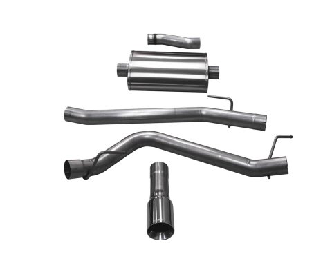 Corsa 2020-2025 Jeep Gladiator JT 3.6L Single Side Exit Cat-Back Exhaust w/ Single 4in Polished Tip thumbnail 2