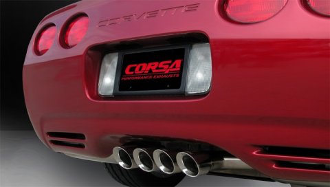 Corsa 1997-2004 Chevrolet Corvette C5 Z06 5.7L V8 Polished Sport Axle-Back Exhaust thumbnail 5