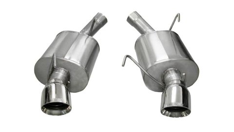 Corsa 2005-2010 Ford Mustang Shelby GT500 5.4L V8 Polished Sport Axle-Back Exhaust thumbnail 1