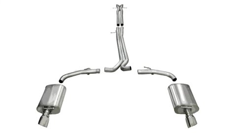Corsa 2010-2019 Ford Taurus SHO 3.5L V6 Turbo Polished Sport Cat-Back Exhaust thumbnail 2
