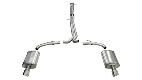 Corsa 2010-2019 Ford Taurus SHO 3.5L V6 Turbo Polished Sport Cat-Back Exhaust thumbnail 3