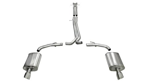 Corsa 2010-2019 Ford Taurus SHO 3.5L V6 Turbo Polished Sport Cat-Back Exhaust thumbnail 4