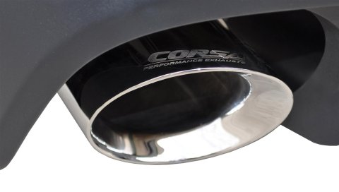 Corsa 2011-2012 Ford Mustang Shelby GT500 5.4L V8 Polished Sport Axle-Back Exhaust thumbnail 4