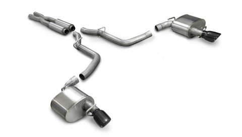 Corsa 2005-2010 Dodge Charger SRT-8 6.1L V8 Black Xtreme Cat-Back Exhaust thumbnail 1