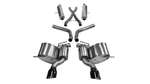 Corsa 2012-2013 Jeep Grand Cherokee 6.4L V8 Black Sport Cat-Back Exhaust thumbnail 1