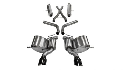 Corsa 2012-2013 Jeep Grand Cherokee 6.4L V8 Black Sport Cat-Back Exhaust thumbnail 2