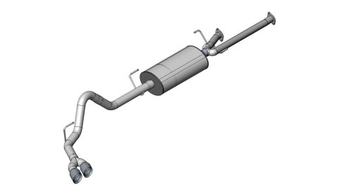 Corsa 2009-2010 Toyota Tundra Double Cab/Crew Max 5.7L V8 Polished Sport Cat-Back Exhaust thumbnail 1