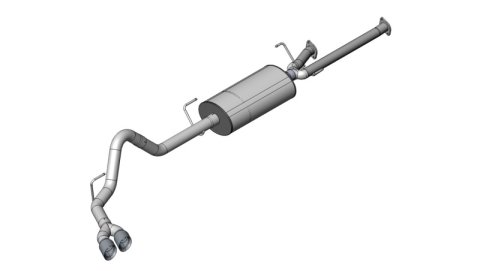 Corsa 2009-2010 Toyota Tundra Double Cab/Crew Max 5.7L V8 Polished Sport Cat-Back Exhaust thumbnail 9