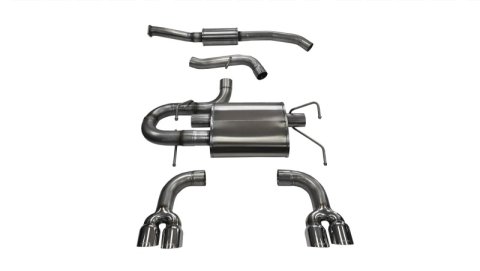 Corsa 2008-2014 Subaru Impreza Hatchback STI 2.5L Turbo Manual Polished Sport Cat-Back Exhaust thumbnail 4