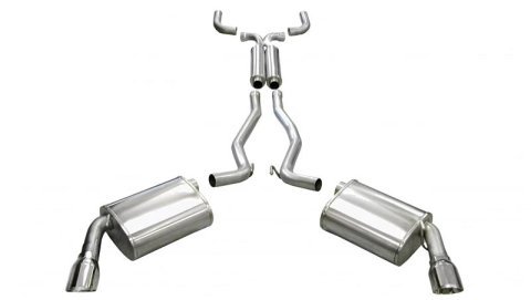 Corsa 2010-2015 Chevrolet Camaro Coupe SS 6.2L V8 Auto Polished Sport Cat-Back + XO Exhaust thumbnail 1