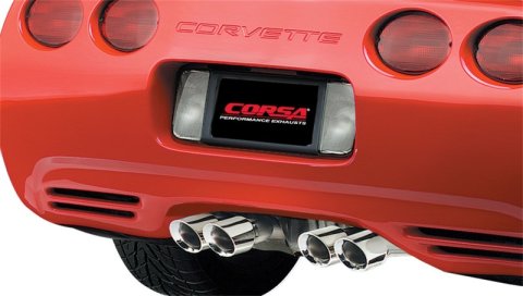 Corsa 1997-2004 Chevrolet Corvette C5 Z06 5.7L V8 Polished Xtreme Axle-Back Exhaust thumbnail 3