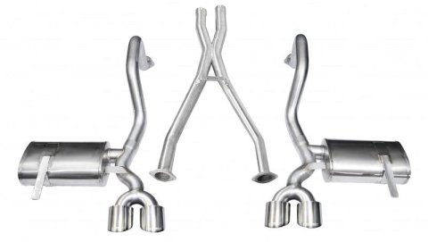 Corsa 1997-2004 Chevrolet Corvette C5 Z06 5.7L V8 Polished Xtreme Cat-Back + XO Exhaust thumbnail 1