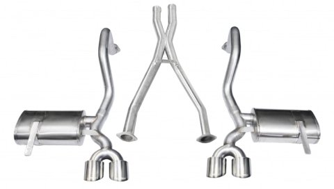 Corsa 1997-2004 Chevrolet Corvette C5 Z06 5.7L V8 Polished Xtreme Cat-Back + XO Exhaust thumbnail 2