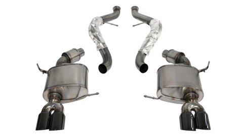 Corsa 2008-2012 BMW M3 Convertible E93 Black Sport Cat-Back Exhaust thumbnail 1