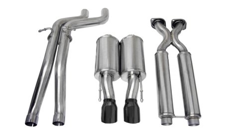 Corsa 2006-2010 Jeep Grand Cherokee 6.1L SRT-8 V8 Black Sport Cat-Back Exhaust thumbnail 1