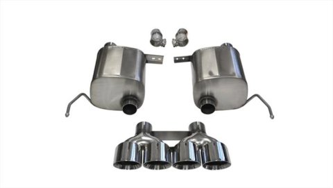 Corsa 2014-2019 Corvette C7 Coupe 6.2L V8 AT/MT 2.75in Valve-Back Dual Rear Exit Polished Xtreme Exh thumbnail 3