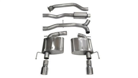 Corsa 2013-2019 Cadillac ATS Sedan 2.0L A/T Polished Sport Dual Rear Cat-Back Exhaust thumbnail 3