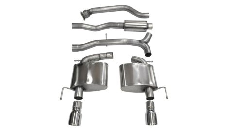Corsa 2013-2019 Cadillac ATS Sedan 2.0L A/T Polished Sport Dual Rear Cat-Back Exhaust thumbnail 4